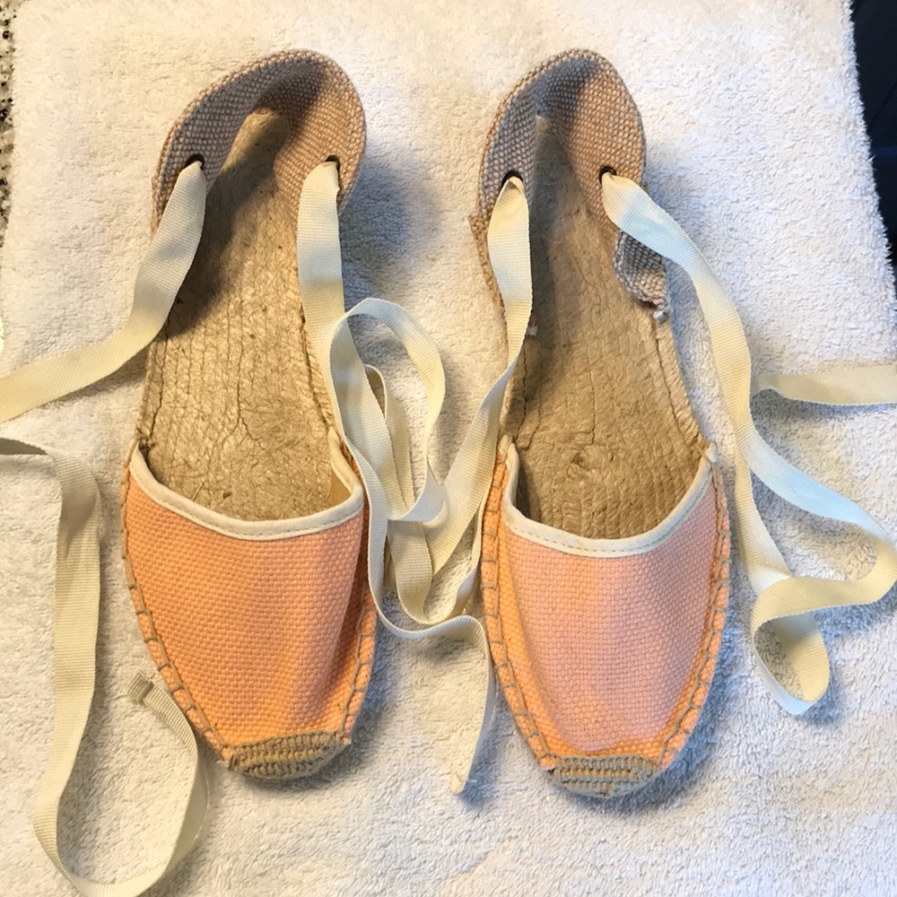 Lace up espadrille flats